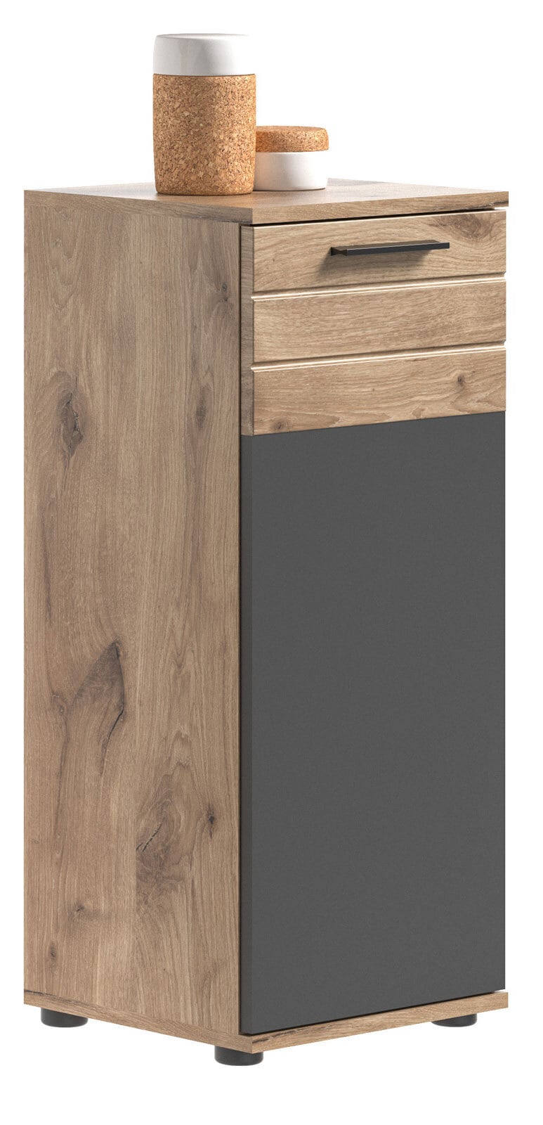 Unterschrank Mason Nox Oak/Basalt grau