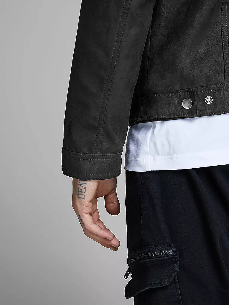 JACK & JONES Jacke in Lederoptik JCOROCKY schwarz