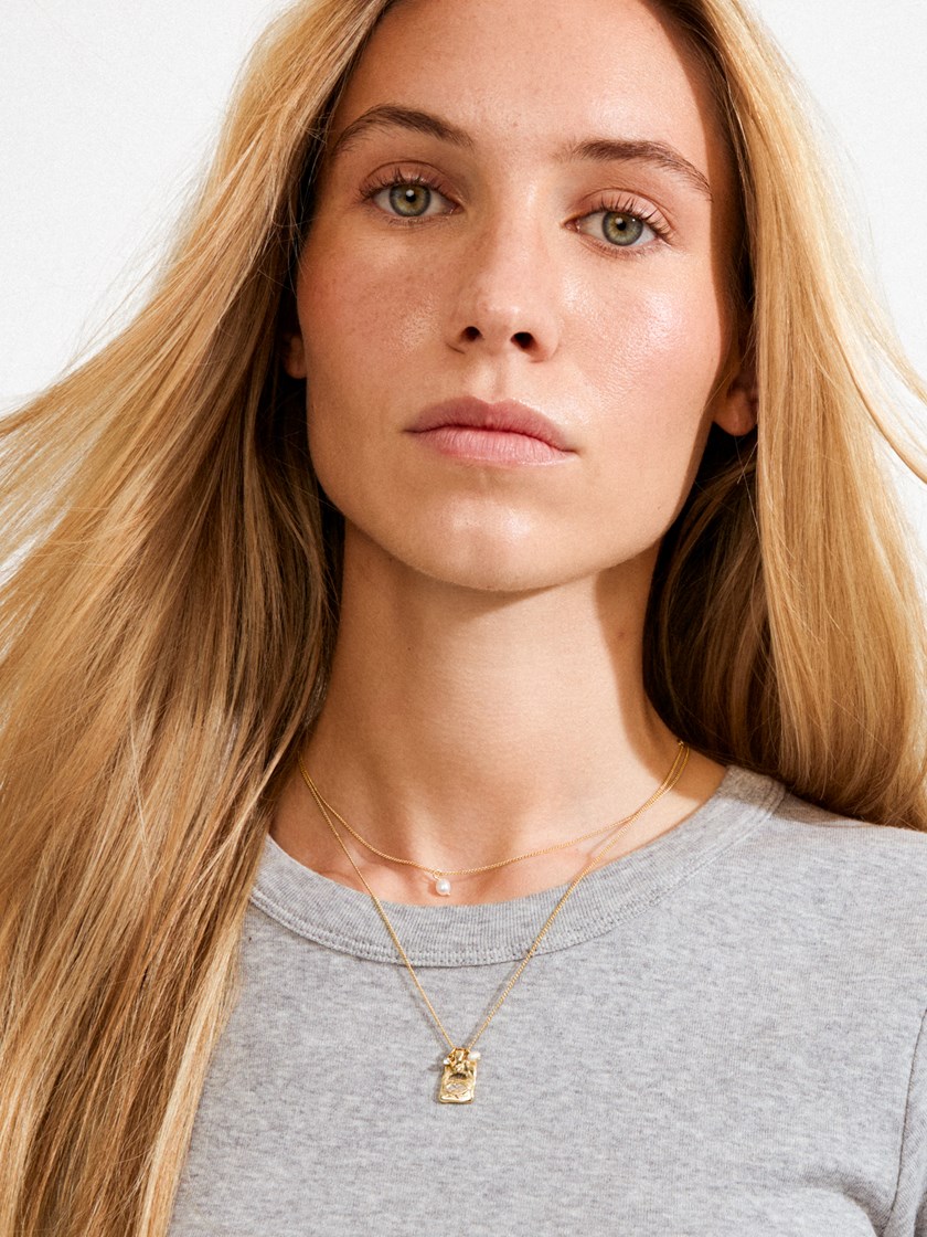 Fire Necklace 2-In-1 Set Old Gold