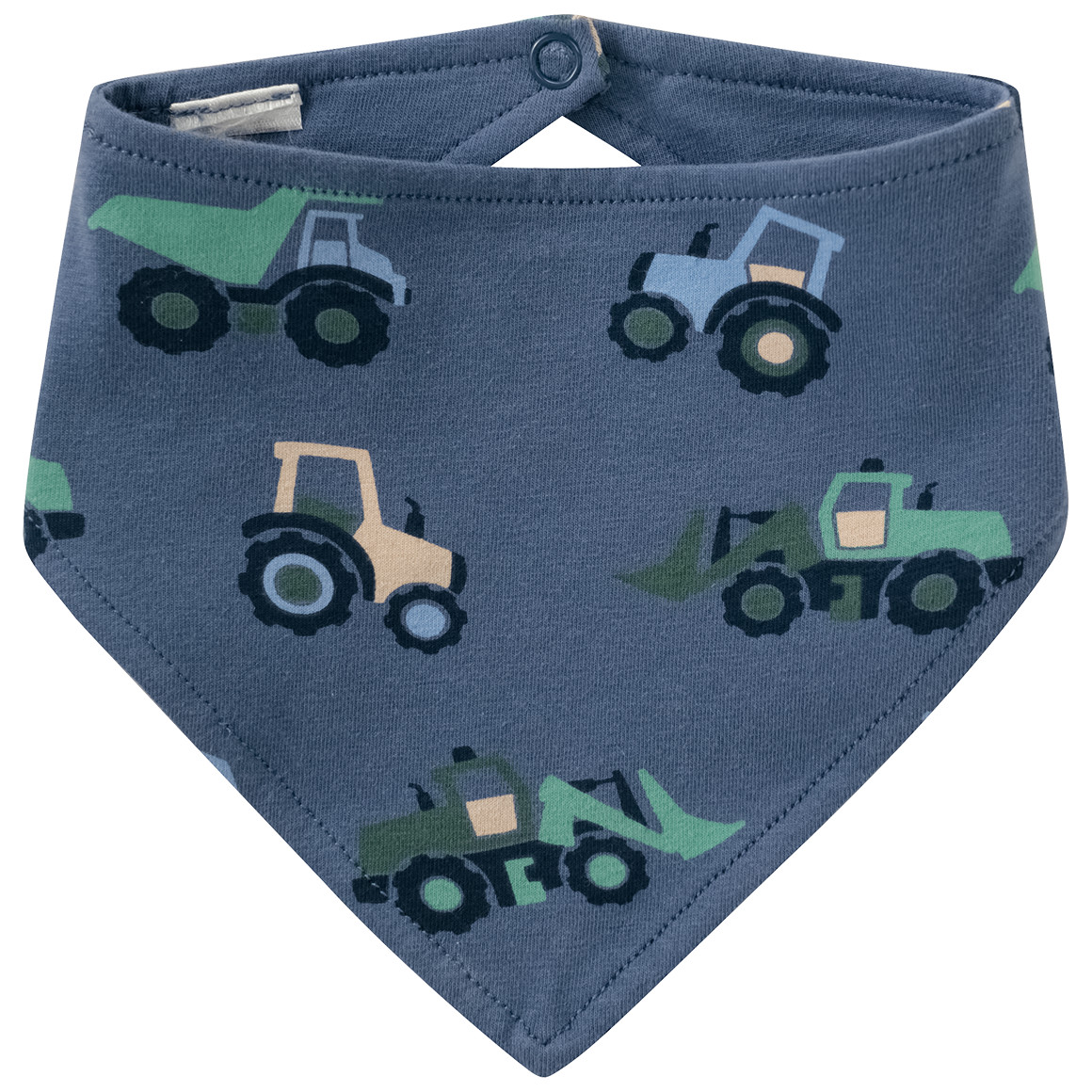 Topomini Baby Bandana mit Fahrzeug-Motiven blau