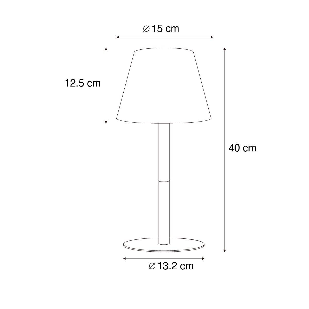 Tafellamp zwart oplaadbaar incl. LED en dimmer IP54 - Jude