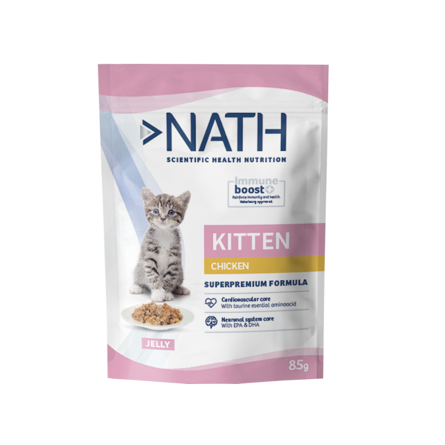Sachê de frango em gelatina Nath Kitten para gatinhos