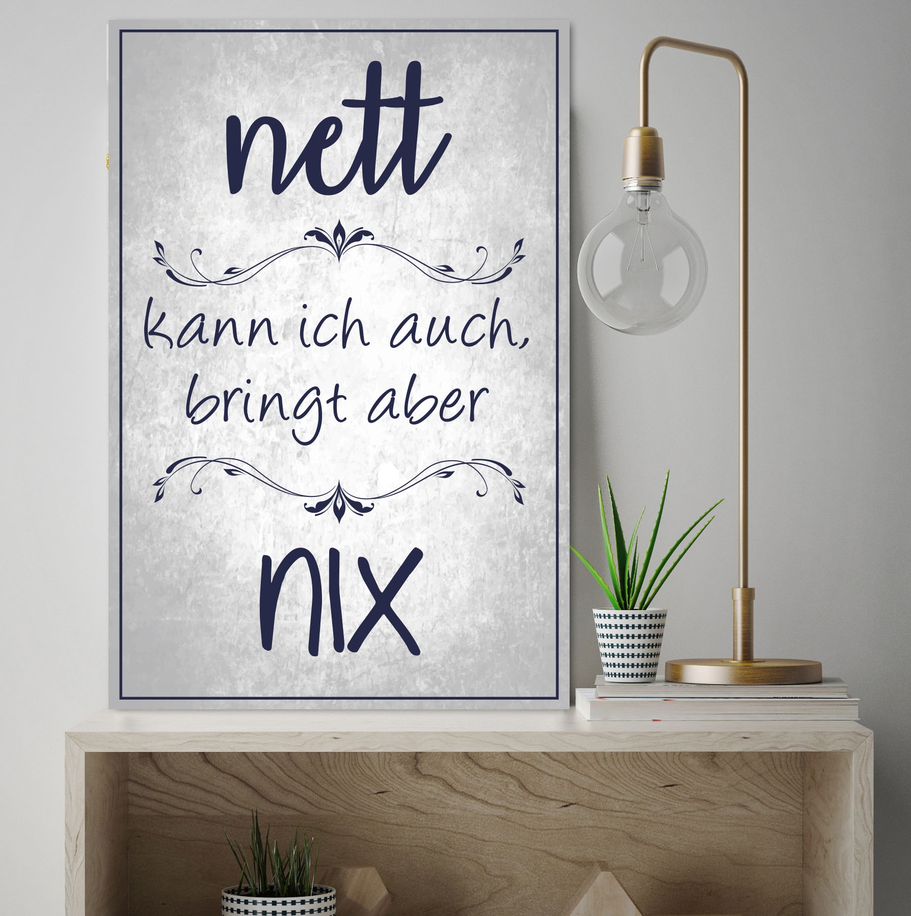 queence Metallbild »Nett bringt nix« Sprüche 1 Stk. tlg. Sprüche, Texte, witzig