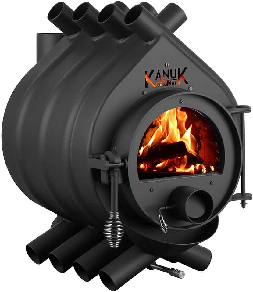 Warmluftofen Kanuk® Original 9,5 kW - Werkstattofen - Schwedenofen - Zulassung für Deutschland, Österreich und Schweiz - BimSchV (ohne Seitenverkleidung, ohne Untergestell)