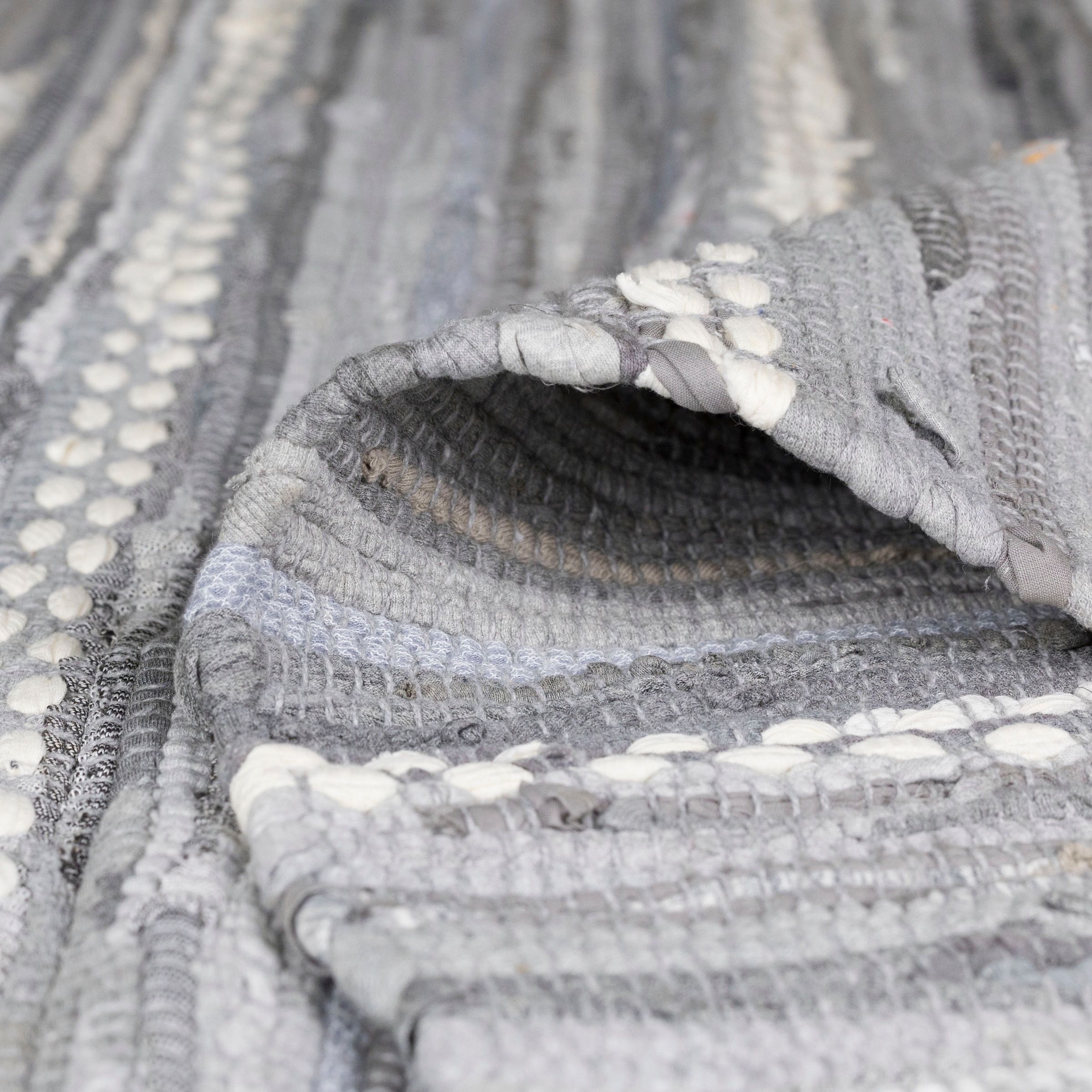 Myflair Möbel & Accessoires Teppich »Sharon« rechteckig 10 mm Höhe Flachgewebe, Fleckerl, 90% Baumwolle, handgewebt, mit Fransen