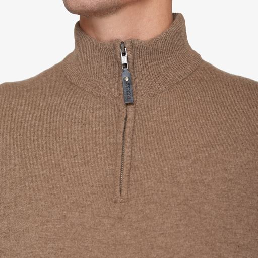 Signal Sirobert Half Zip Striktrøje, Brown Sugar Melange, S