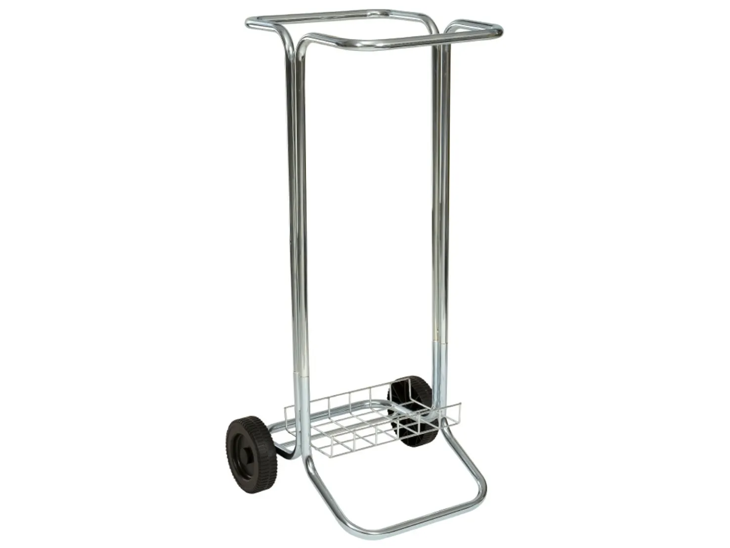 Affaldsstativ med hjul 100L - Galv stål, 93,5x44x42cm t/100L affaldssække (medfølger ikke)