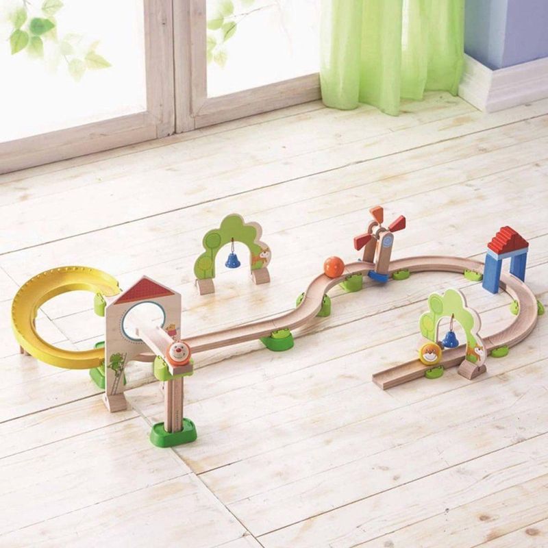 Haba - Kullerbü Knikkerbaan - Multicolor - Hout - Basisdoos Windmolenbaan