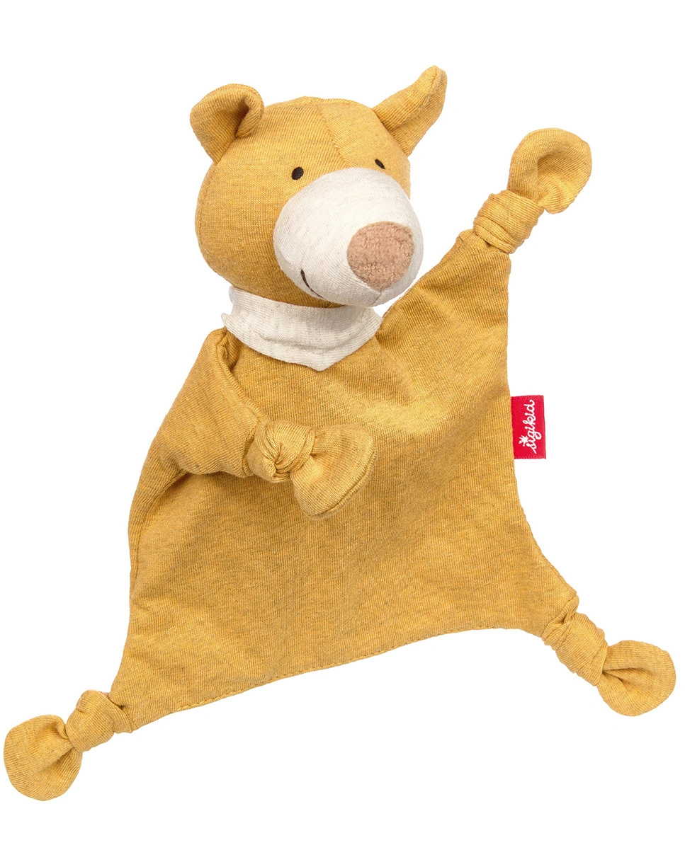 Mini-Schnuffeltuch BÄR in gelb