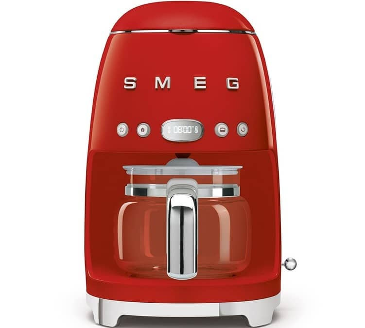 Cafetière SMEG filtre programmable rouge DCF02RDEU  + offre cadeaux
