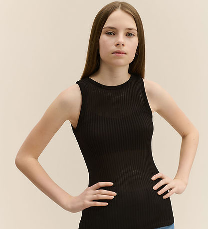 Rosemunde Top - Rib - Baku - Schwarz