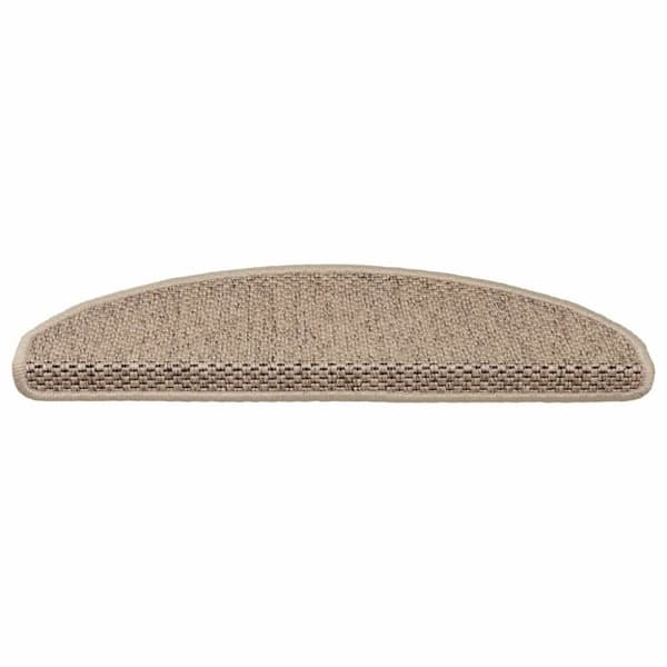 vidaXL Selvklebende trappematter sisal-utseende 15 stk 65x21x4 cm sand