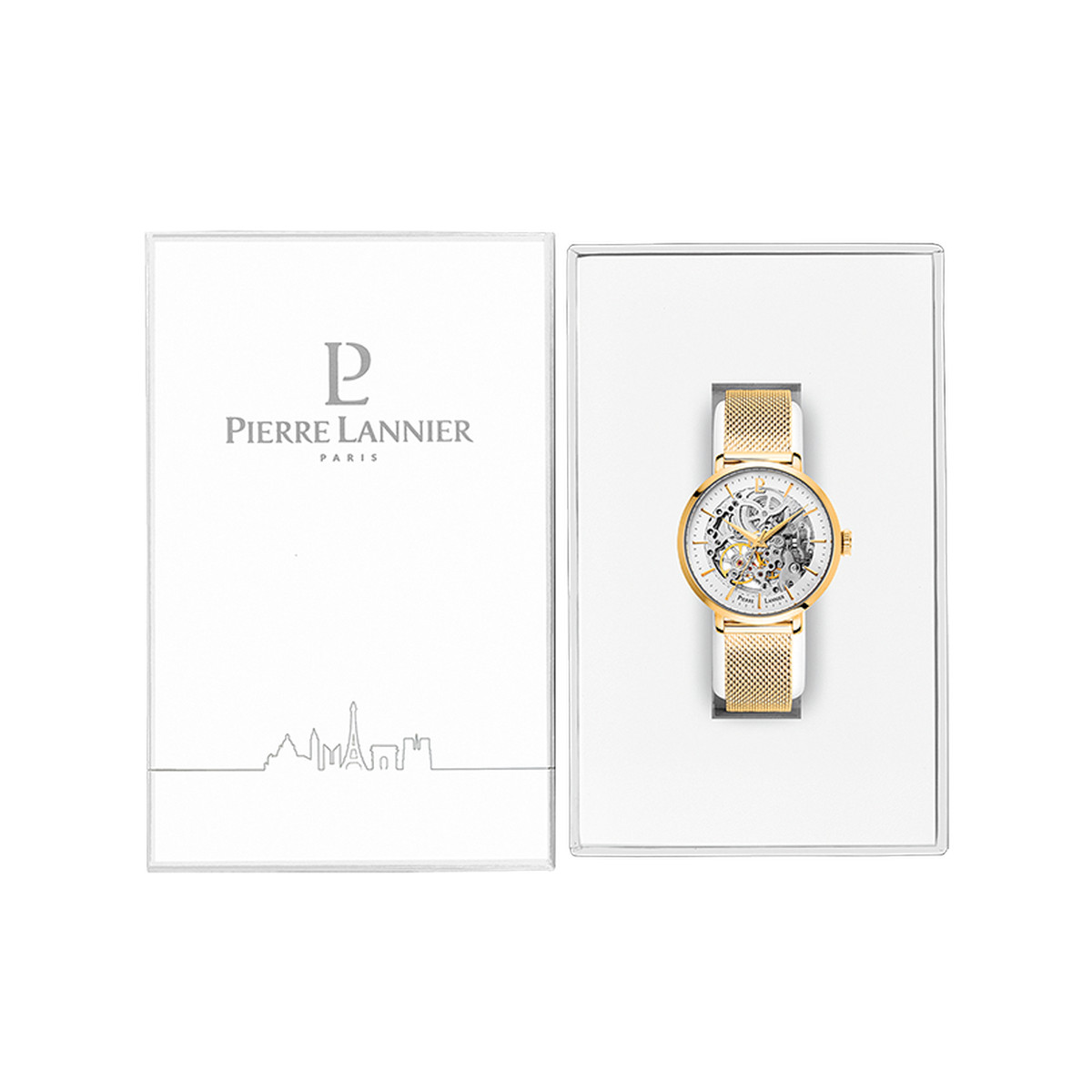 Montre Pierre Lannier Automatic femme automatique acier doré jaune