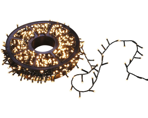 Lafiora LED-lichtsnoer, 30 m + 5 m aansluitdraad, 1000 LED's, warm wit licht