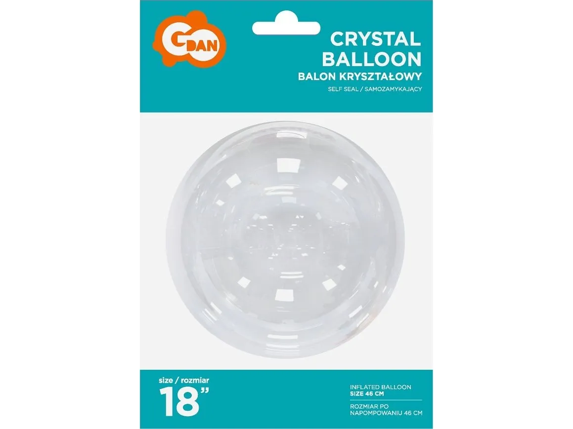 GoDan krystalballon, uden tryk, 18