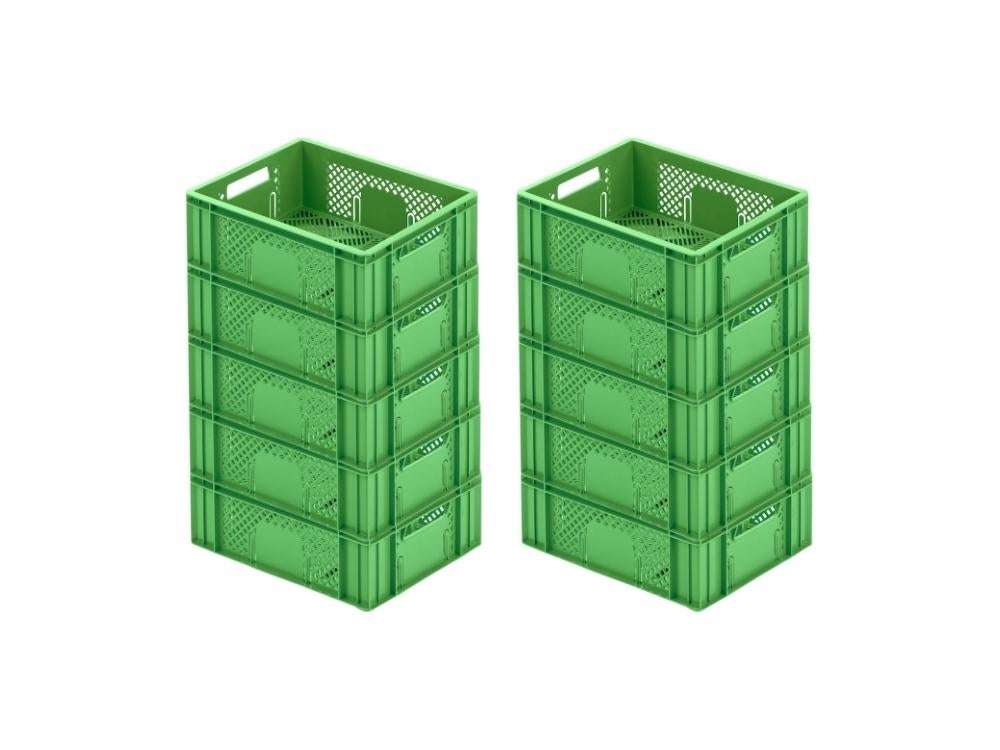 PROREGAL Euro Container Fruit- en Groentebox HxBxD 14,2 x 30 x 40 cm 13 Liter Groene Fruit- en Groentekrat Fruitmand Transportbox