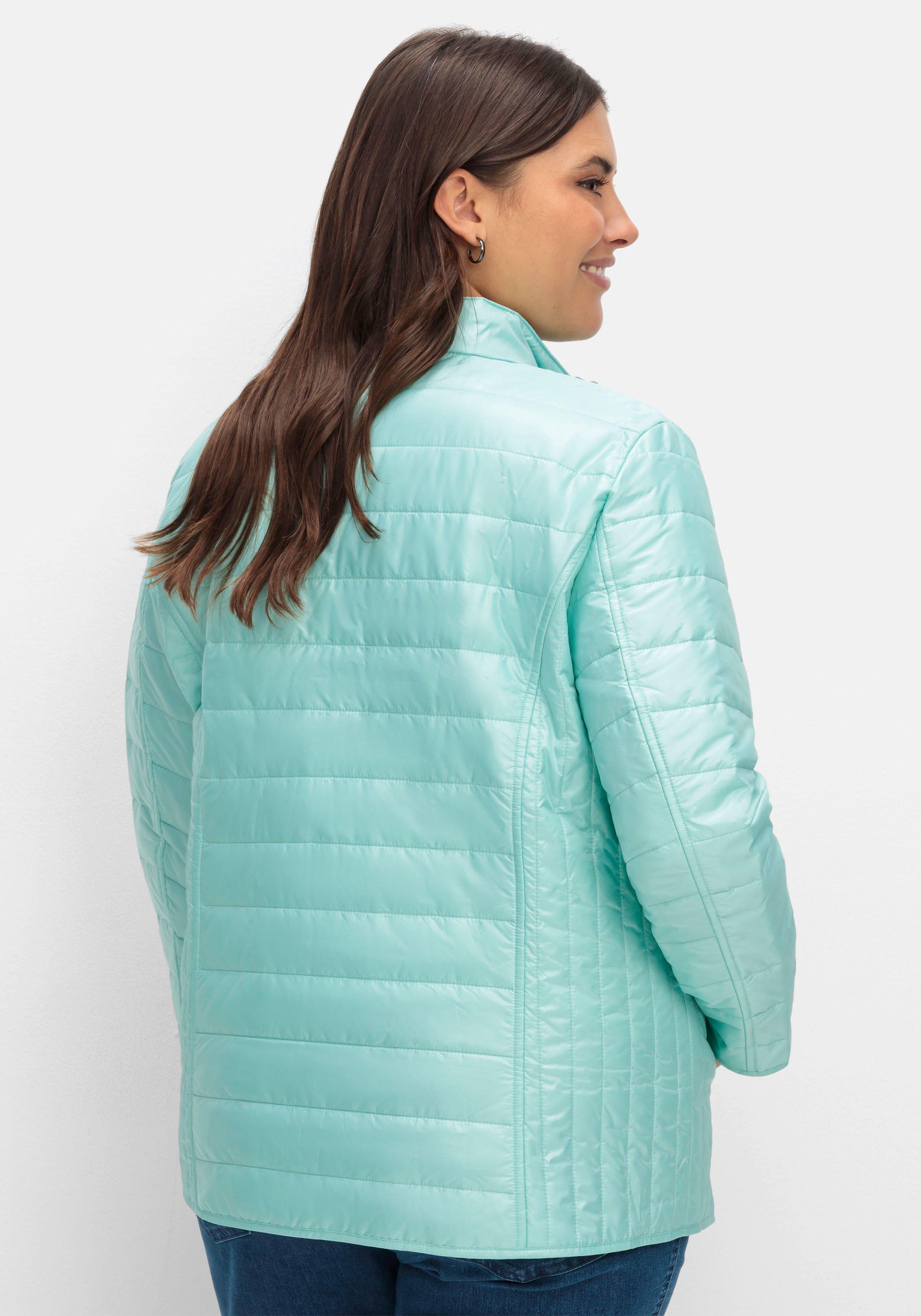 Leicht wattierte Steppjacke mit Stehkragen