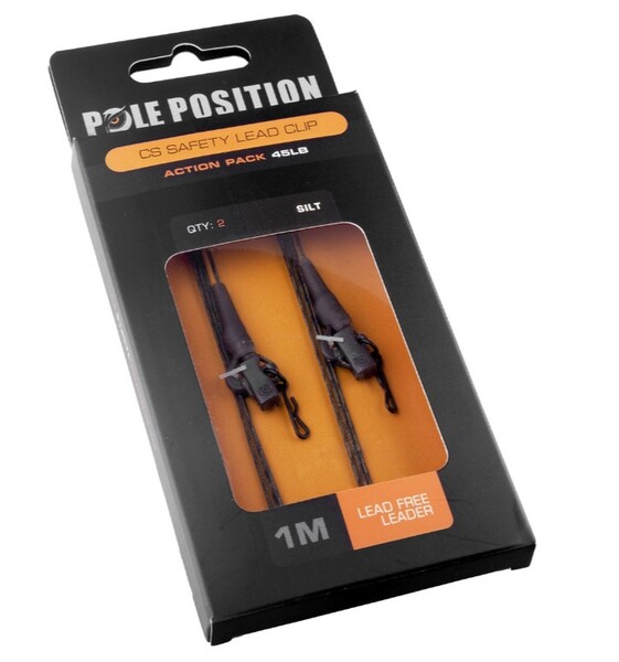 Kit de clip à plomb   Bas de ligne Pole Position 100cm (45lb) (2 pièces)