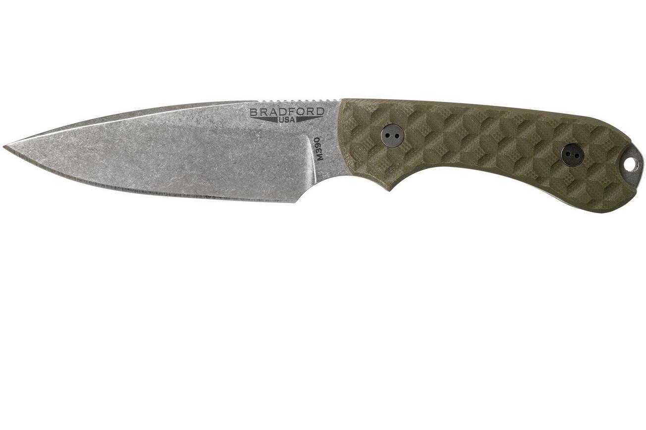 Bradford Guardian 3FE, OD Green Guardian 3 M390, Sabre Stonewashed, False Edge 3FE-002
