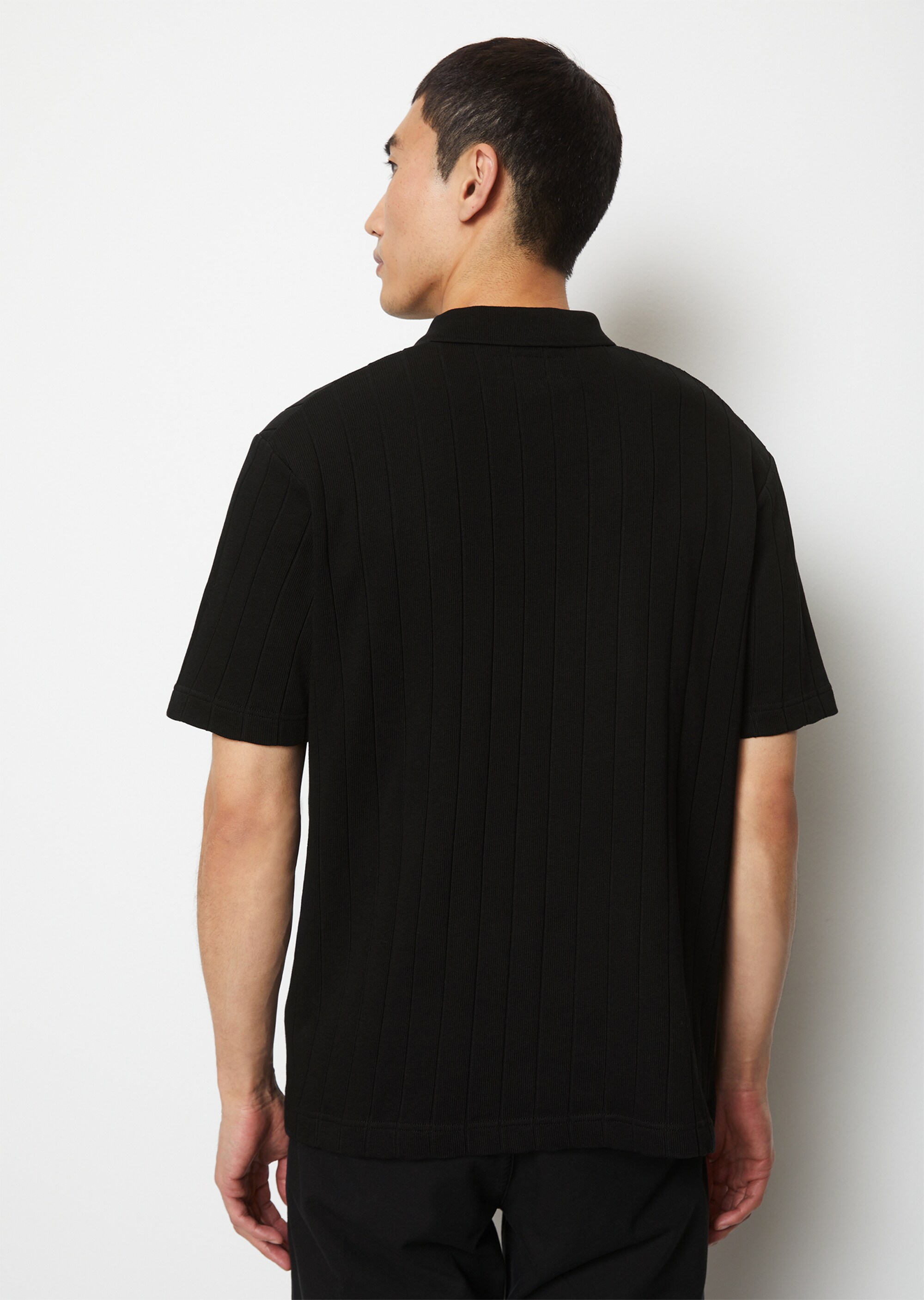 Poloshirt regular mit breiter Rippstruktur