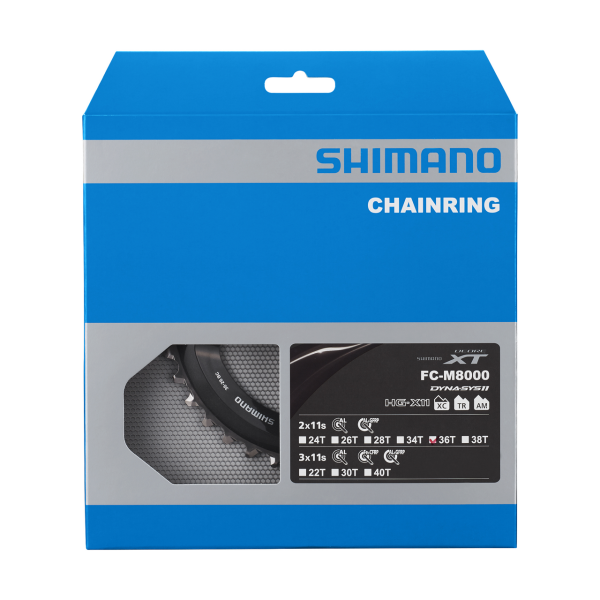Shimano XT M8000 2x11 Speed Klinge, 36T