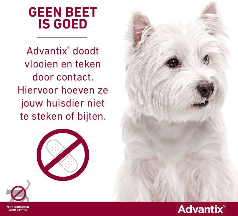 Advantix Spot-on Oplossing voor Honden 10-25kg - 4x 2,5ml