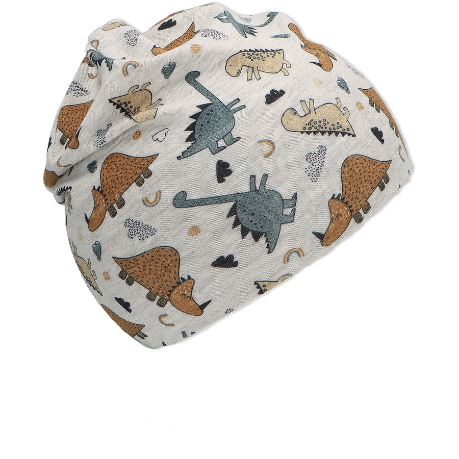 Sterntaler Slouch-Beanie Dinos silber