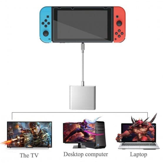 3-i-1 USB-C multiportadapter, HDMI, USB C, USB A