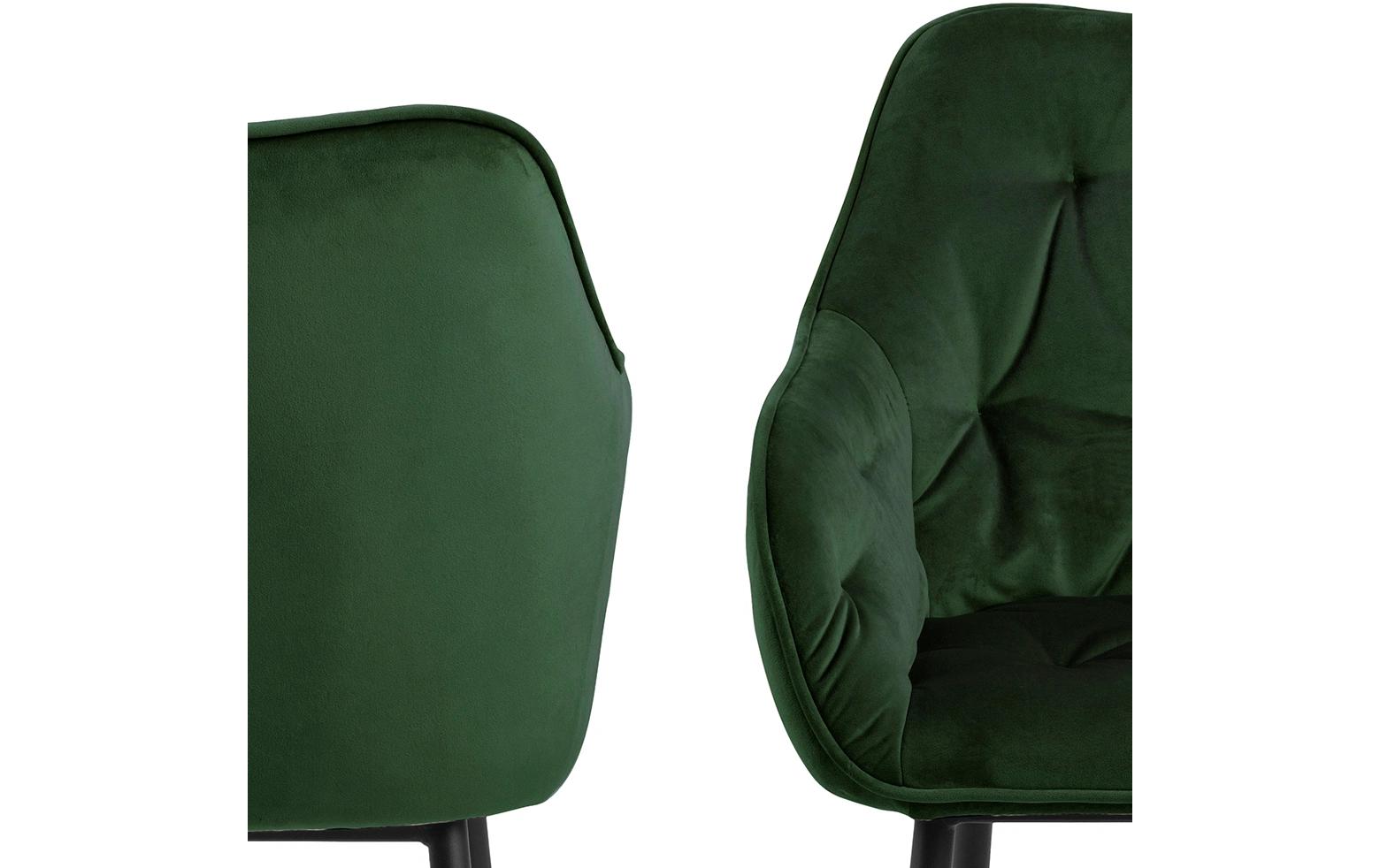 Stuhl Brooke, 2 Stück Forest Green<br>Esszimmerstühle mit Armlehne