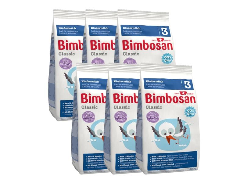 Bimbosan Juniormilch Classic 3 Auffüllpack 6x 400 g Erstklassige Kindermilch Nachfüllung