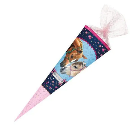 Nestler Schultüte Pferdefreunde, rund, 70cm