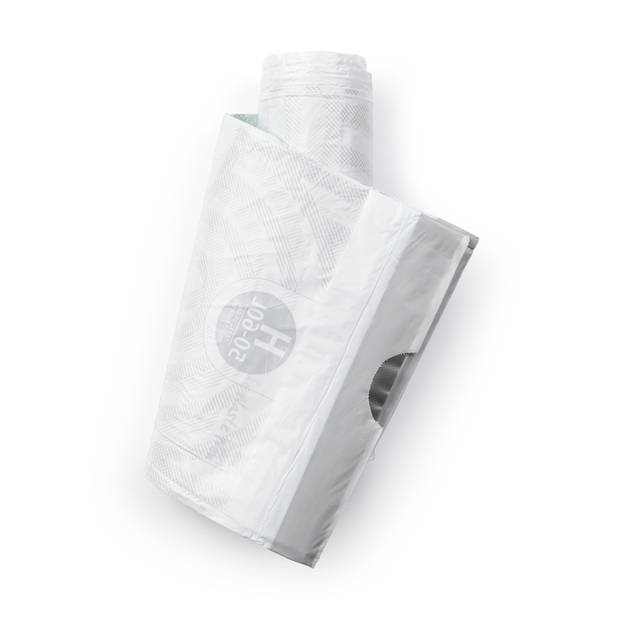 Brabantia PerfectFit afvalzak met trekbandsluiting code H, 50-60 liter, 10 stuks/rol - White