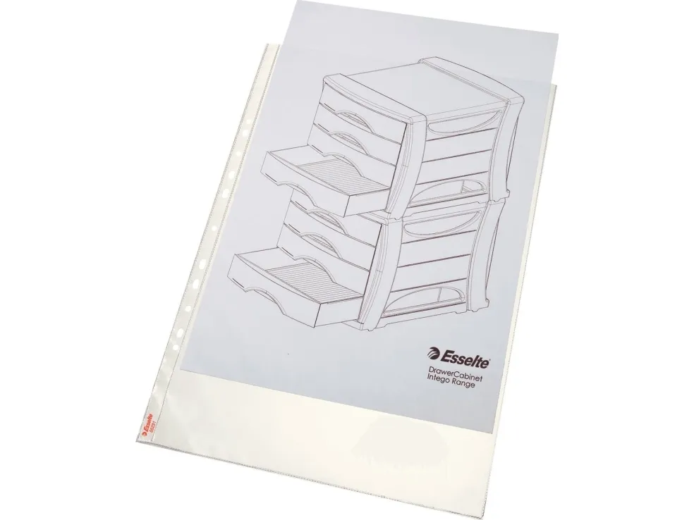 Plastlommer A3 Esselte Premium 0,08 mm højformat præg - (50 stk.)