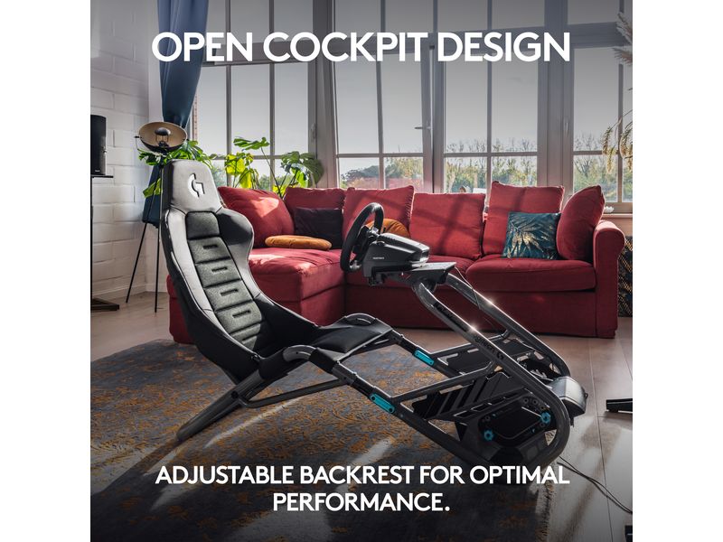 Playseat Trophy – Logitech G Edition Grau/Schwarz Bequemer Gaming-Stuhl mit robustem Design