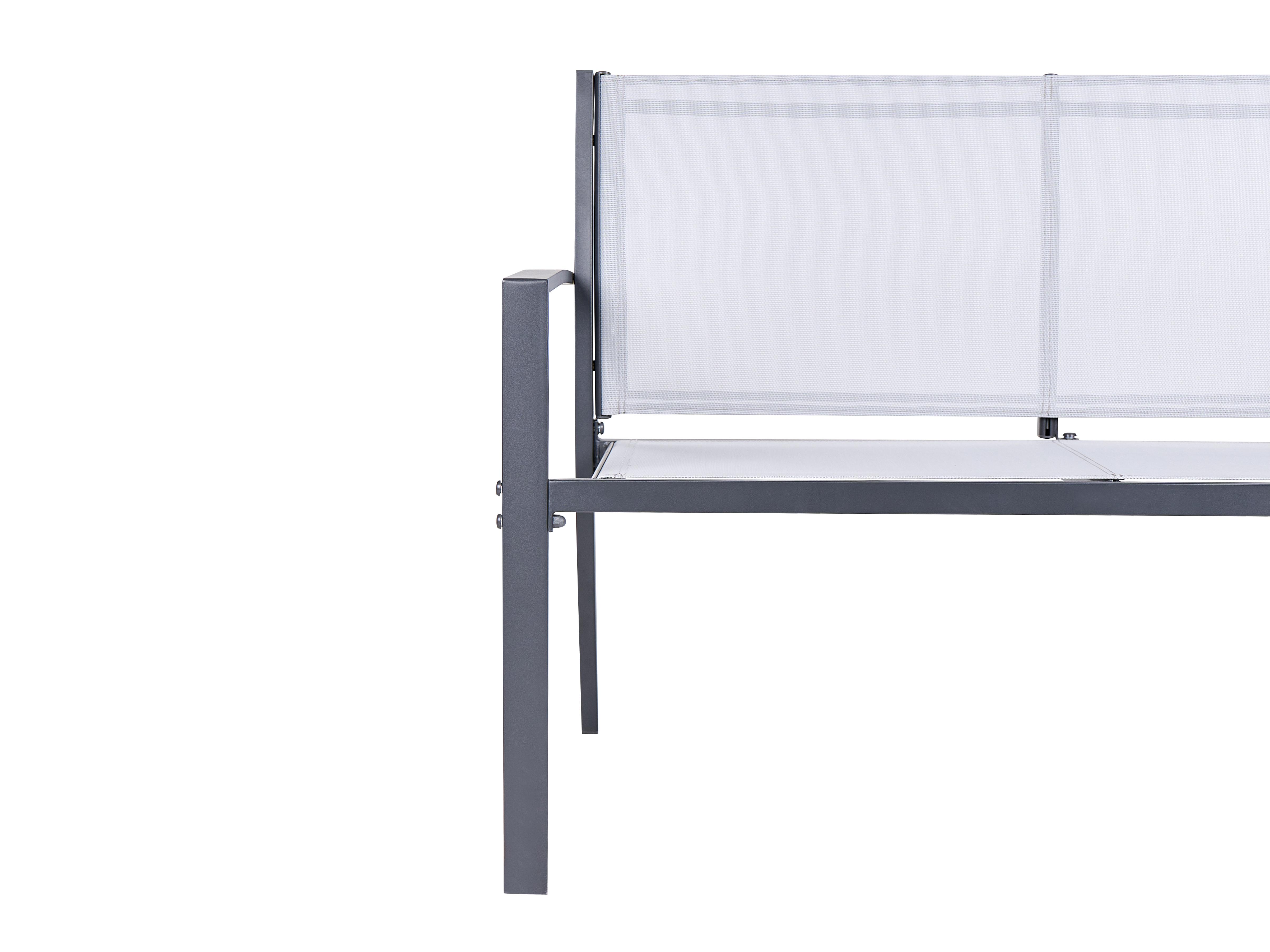 Loungeset met tafel 4-zits TAVOLETO Metaal Grijs