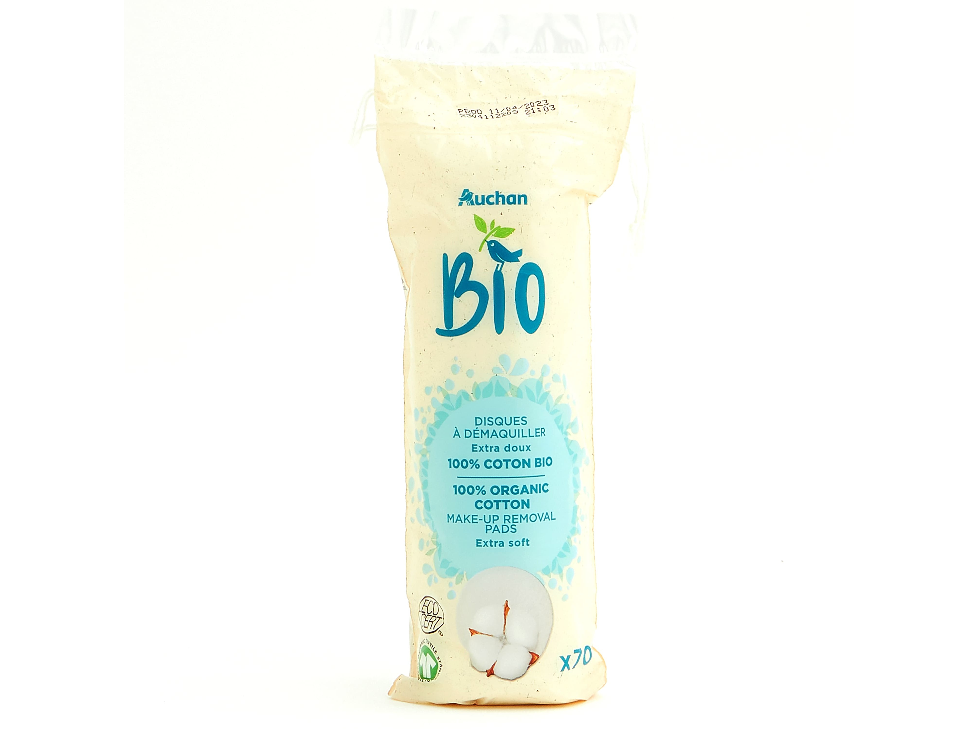 DISCOS AUCHAN BIO DESMAQUILHANTES SUAVES 70UN