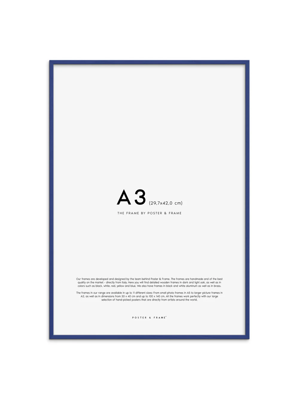 Poster & Frame  Træramme - blå