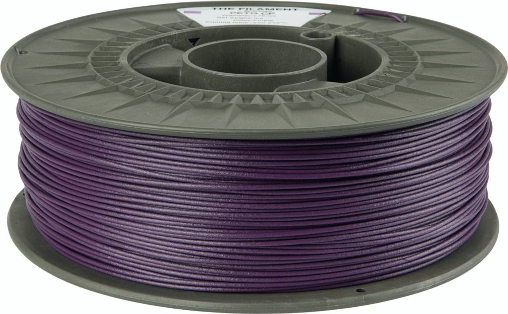 The Filament  PETG CF Purple, 1,75 mm / 1000 g    Mit 3 % Kohlefasern verstärktes PETG in Purple