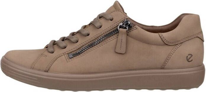 ECCO -art-490553 60418-taupe-dames-veter rits-nubuck