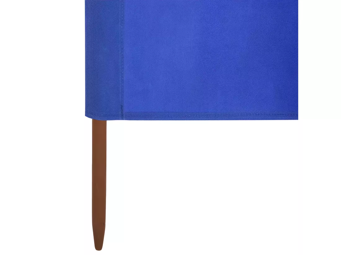 Paravent 3 panneaux Tissu 400 x 80 cm Bleu azuré