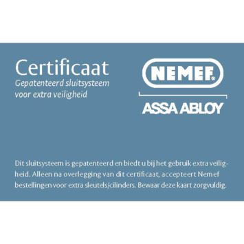 NEMEF veiligheidscilinder NF3  30/30 mm SKG 3-sterren gelijksluitend (3 stuks)