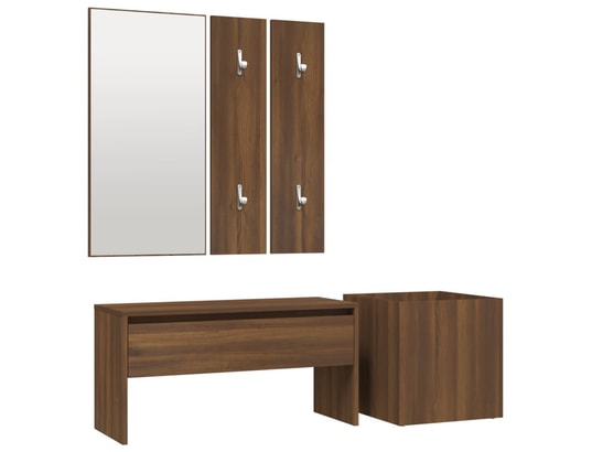 VIDAXL - Ensemble de meubles de couloir chêne marron bois d'ingénieri...