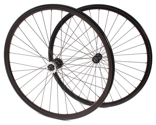 JEU DE ROUES FIXIE 28  NOIR KHEBIKES