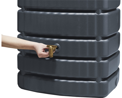 Wandreservoir 4rain SLIM incl. kraan 500 l grafietgrijs
