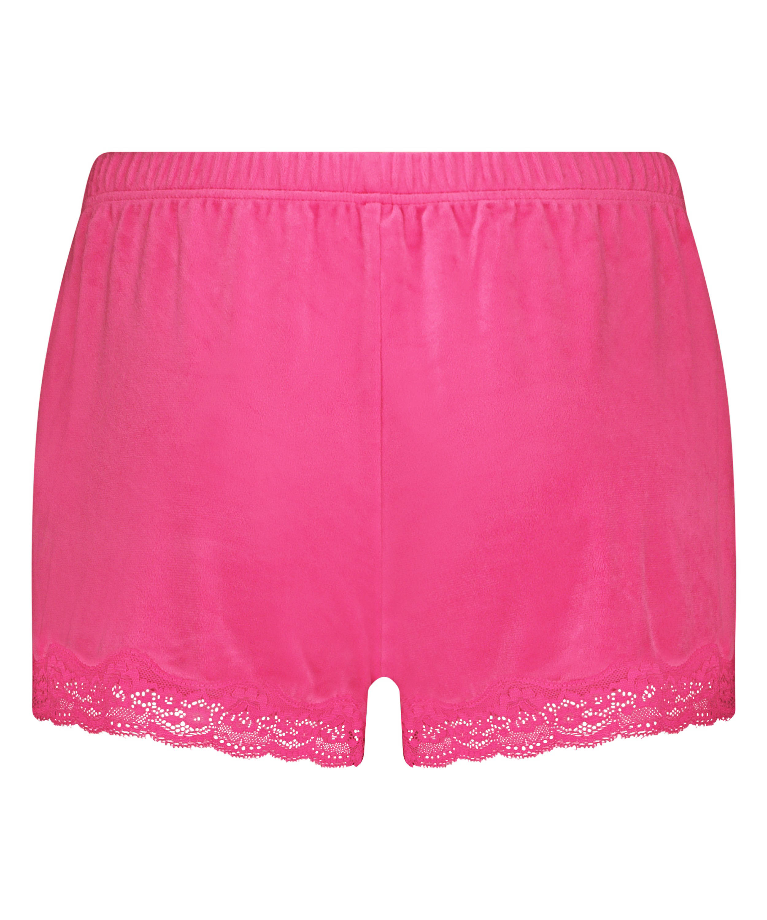 Hunkemöller fluwelen pyjamashort roze