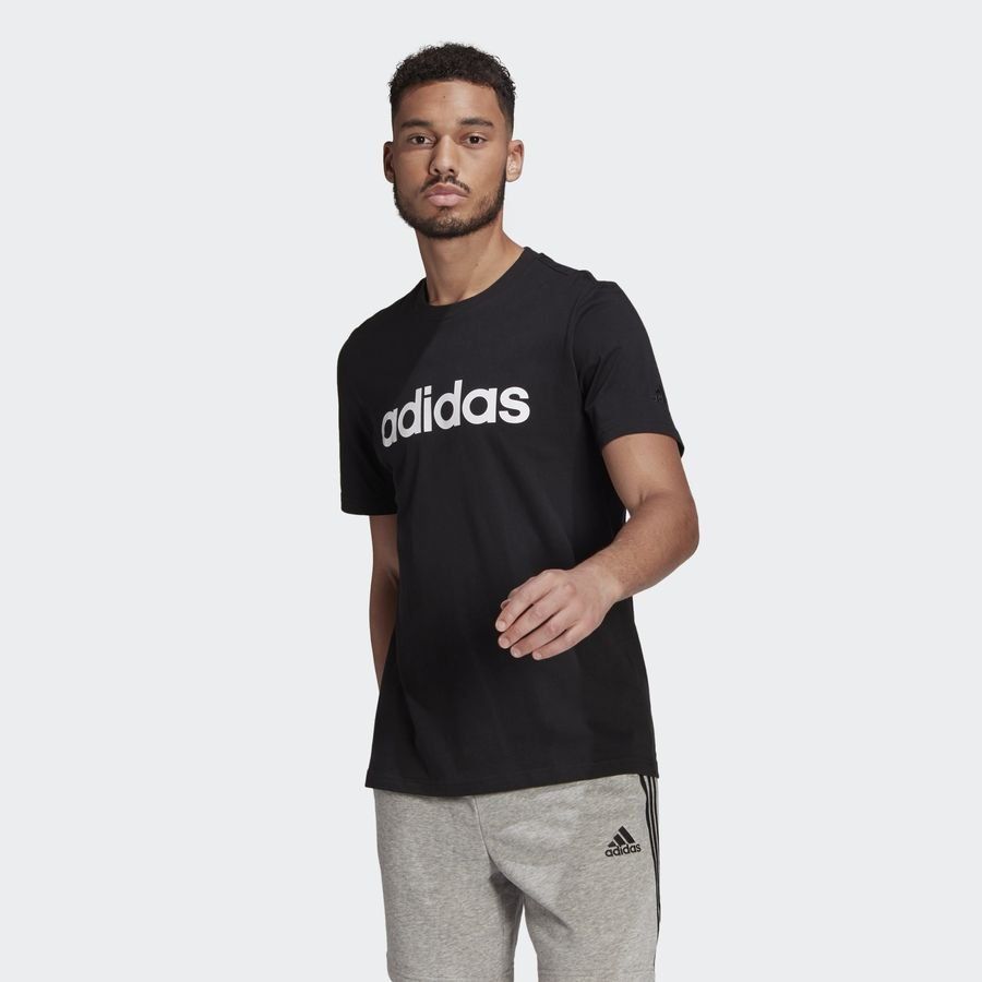 adidas T-Shirt Essential Linear Logo - Noir/Blanc