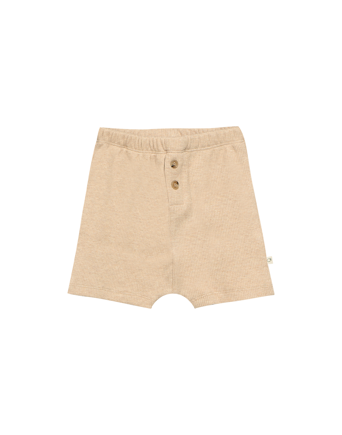 Babyshort van gewafeld katoen in Beige melange