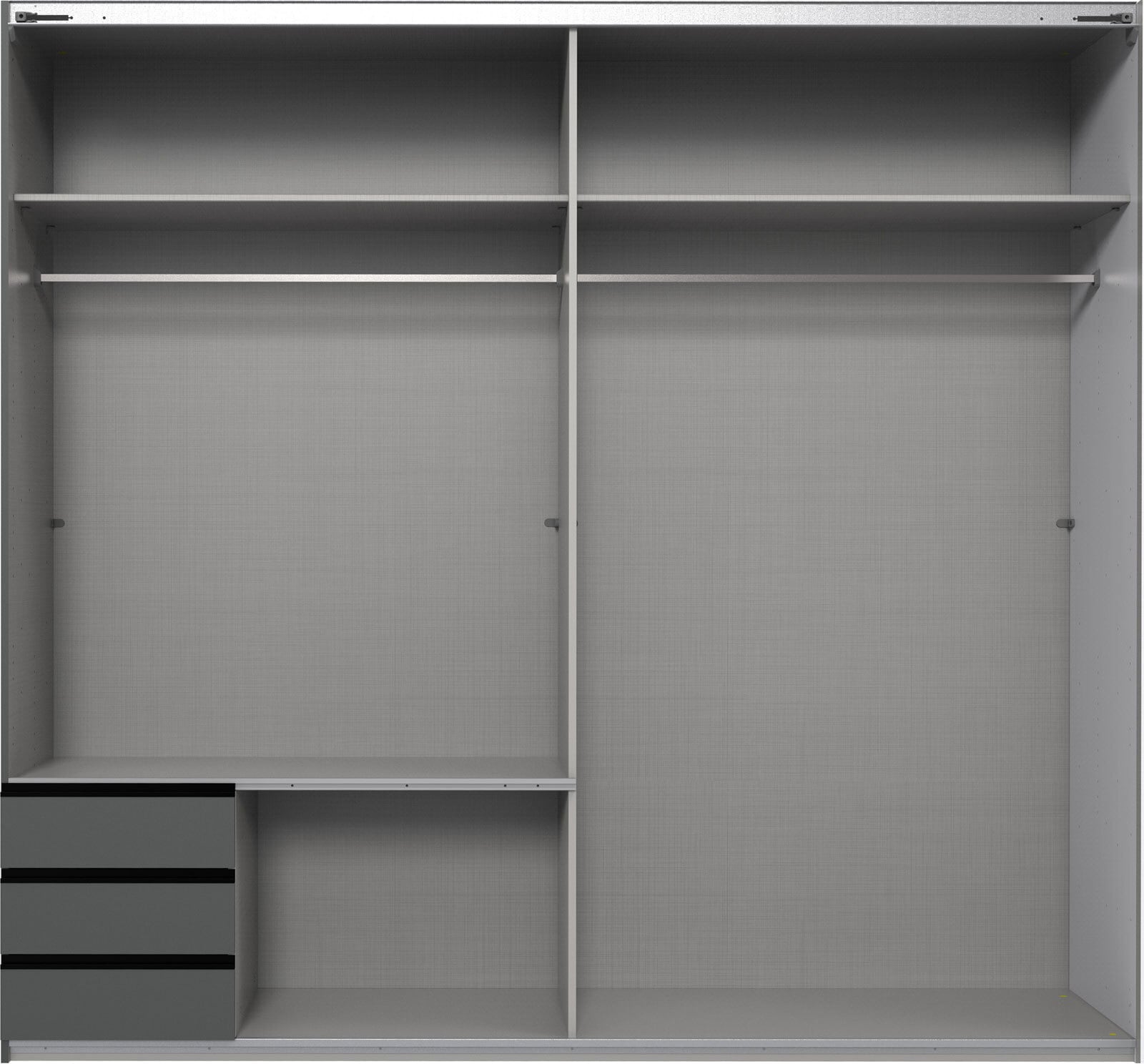 Schwebetürenschrank Flensburg 225x210x65 cm Flagstaff Eiche/ Graphit