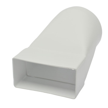 Sanivesk vlakkanaal 110x55 mm verloopstuk wit Ø 100 mm