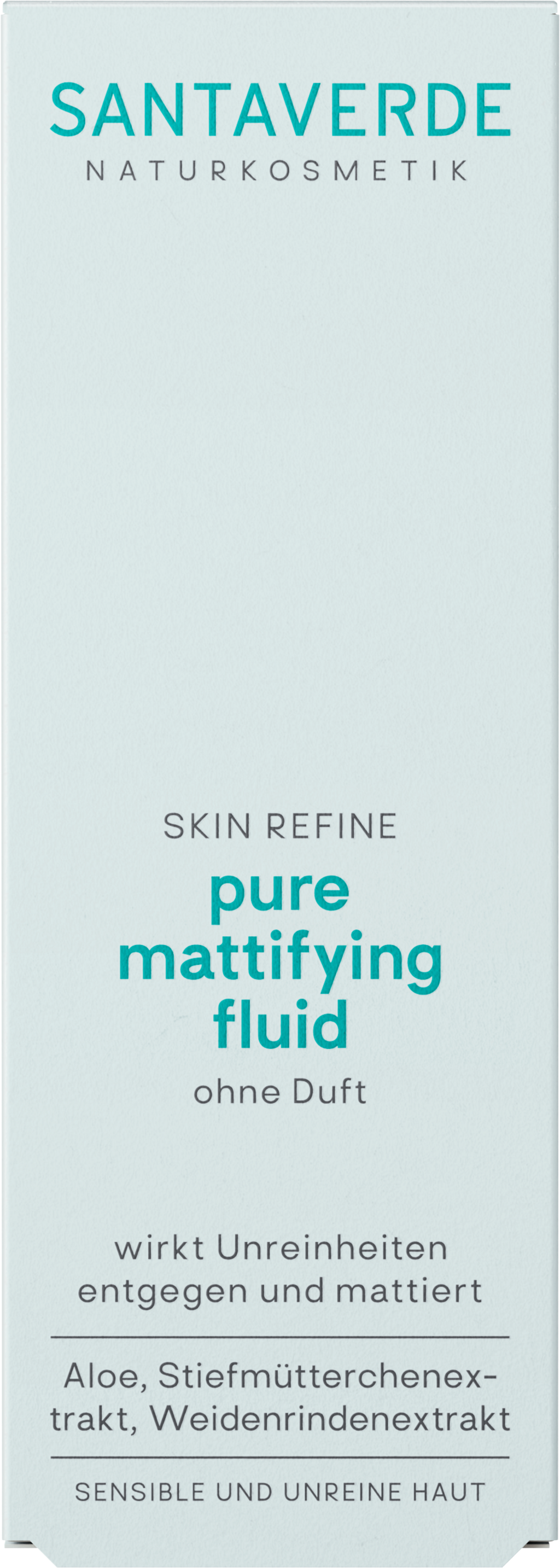 SANTAVERDE  SKIN REFINE Pure Mattifying Fluid ohne Duft, 30 ml